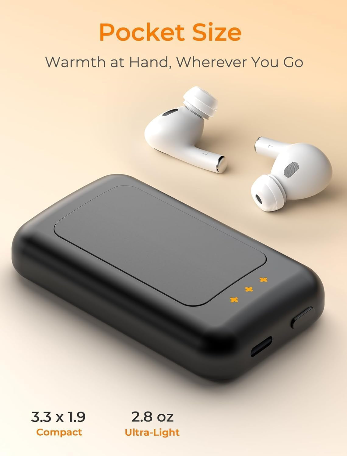 Electric Hand Warmers Rechargeable, Rechargeable Hand Warmer, Portable Hand Warmer for Outdoor Camping Hunting Golf Accessories, Gifts for Women Men