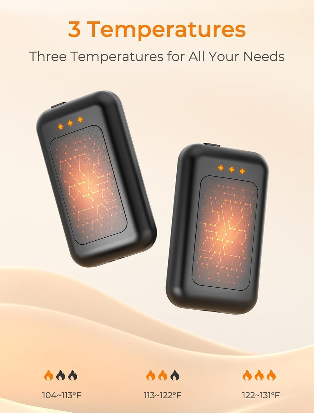 Electric Hand Warmers Rechargeable, Rechargeable Hand Warmer, Portable Hand Warmer for Outdoor Camping Hunting Golf Accessories, Gifts for Women Men